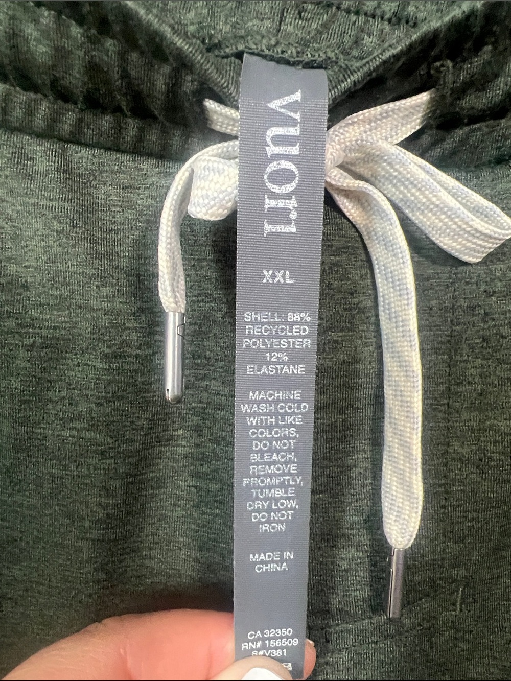 Vuori Sunday Performance Short Olive Green Heather size XXL - Picture 3 of 6